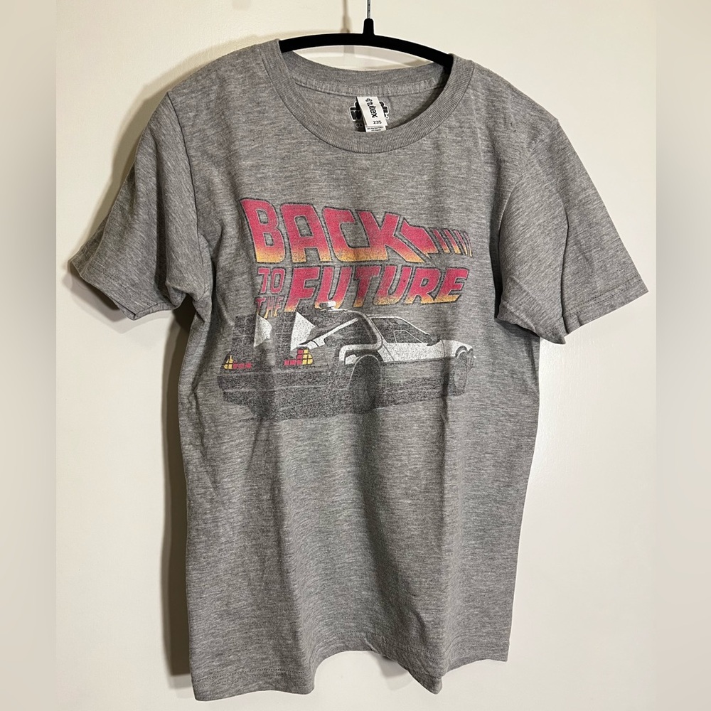 Gray Back to the Future Graphic T-Shirt